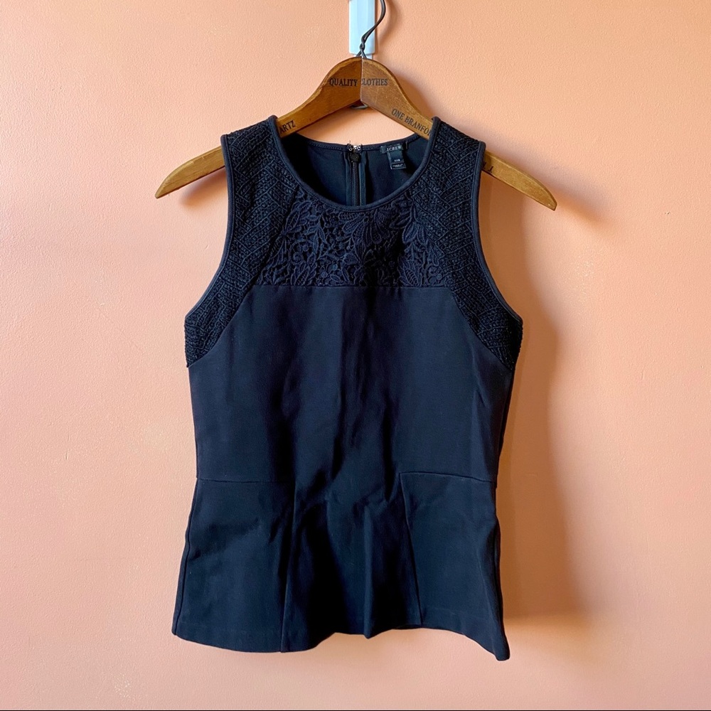 JCrew Sleeveless ZIP back Top